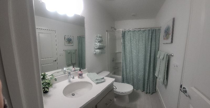 Bathroom attached to to 3rd bedroom