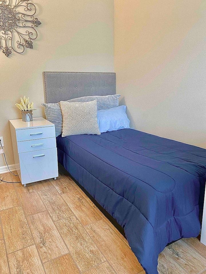 Single bedroom with dedicated workspace