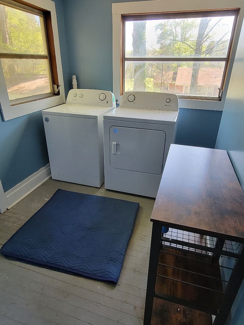 Washer and dryer in utility room