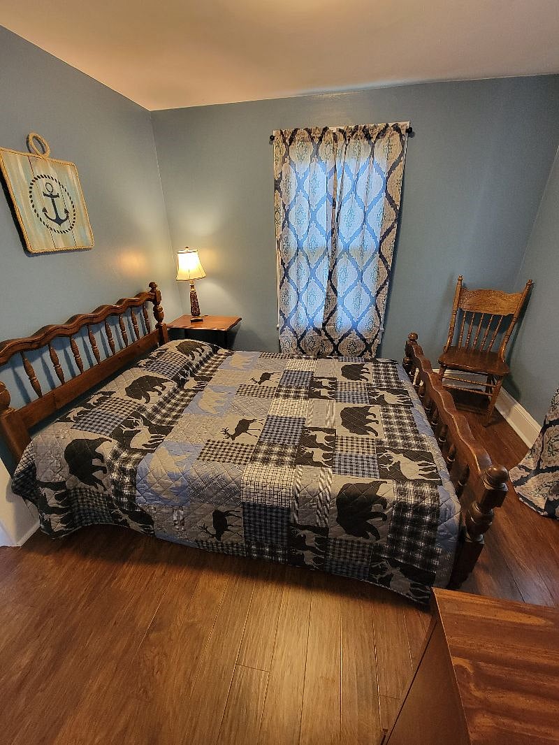 Full size bed in bedroom 1