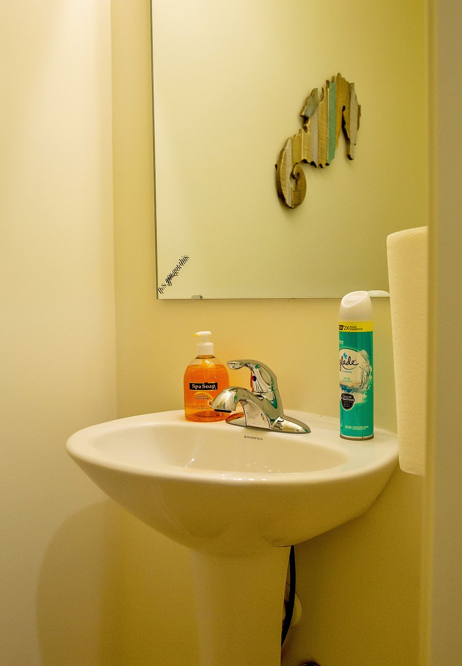 Lower level 1/2 bath