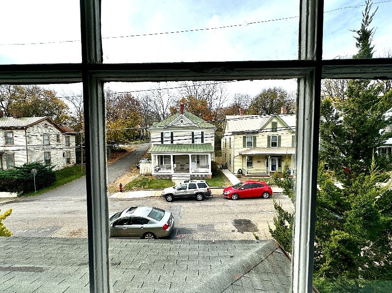 View from the bedroom window on the front of the house.
