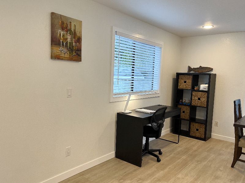 We have a work/study area just off the dining room