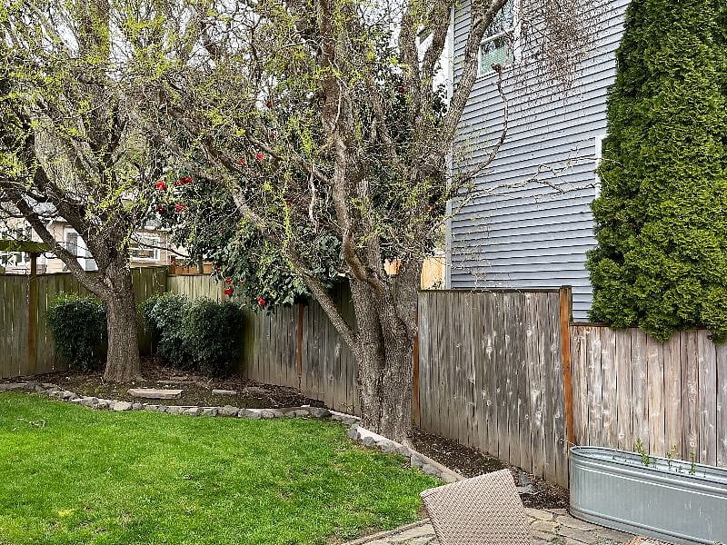 Fenced-in back yard - view from the deck