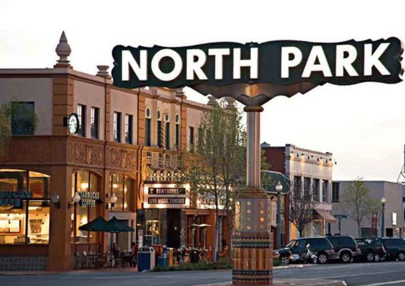 North Park is a fun hip area of San Diego with many small cute and interesting shops, restaurants and cafes to explore