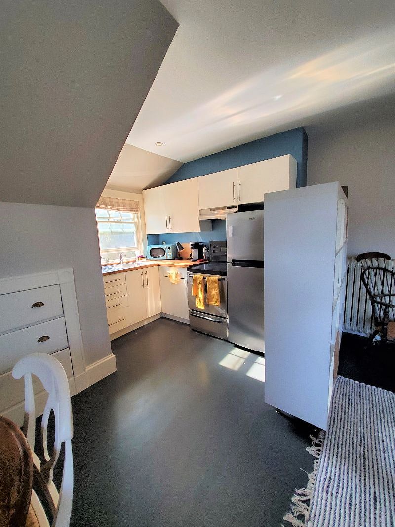 The kitchen from the dining area