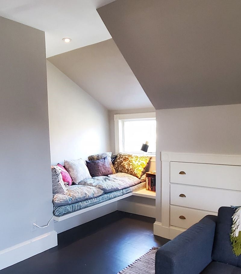 Cozy reading and napping nook