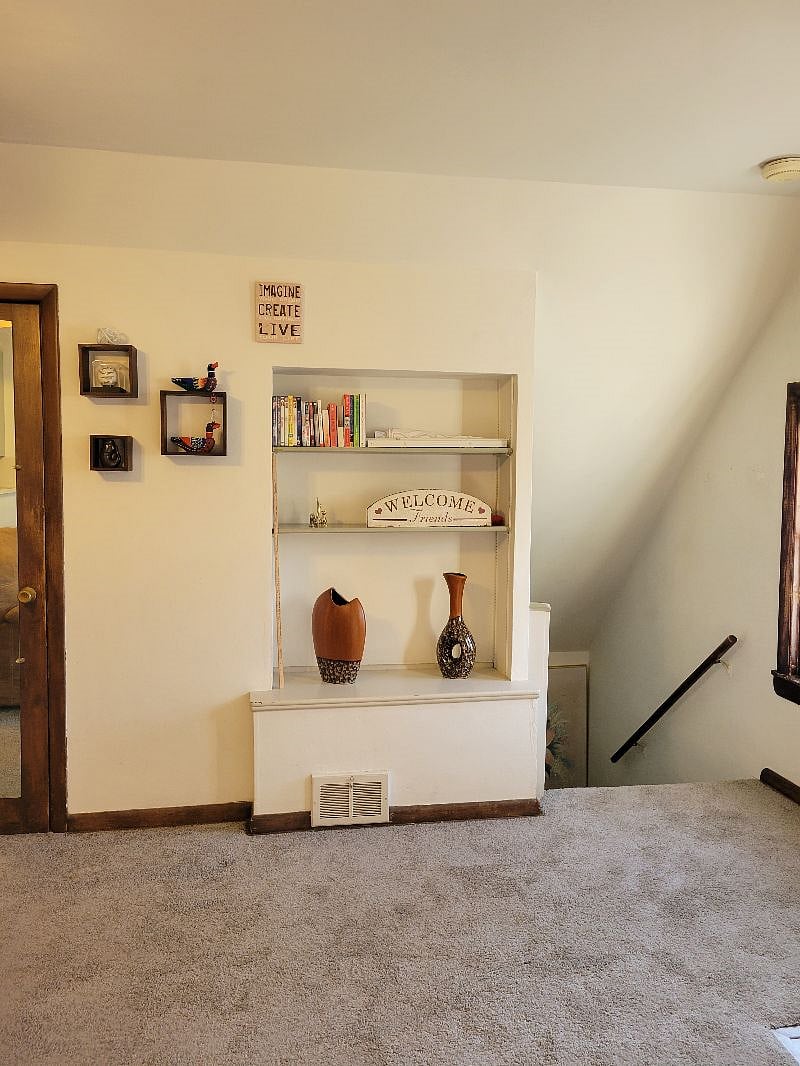 Living Room, Built-in Shelving