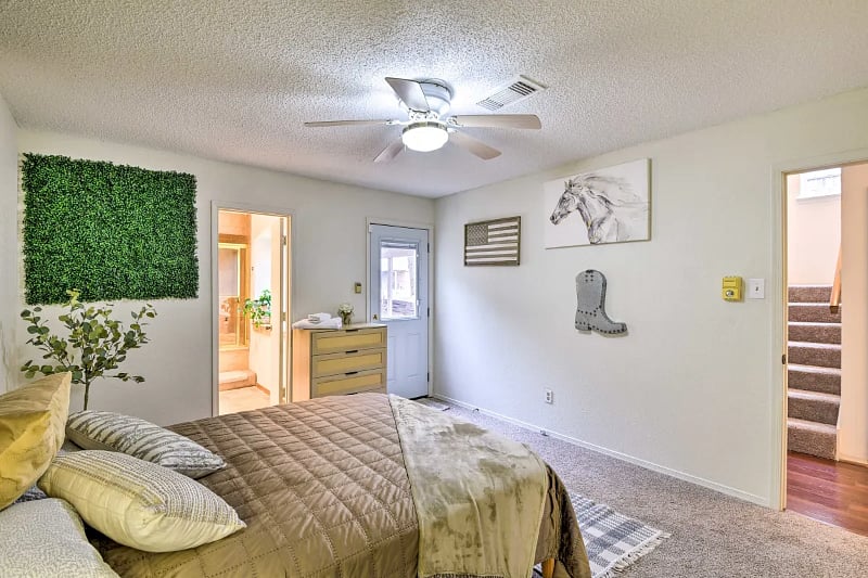 Master Bedroom with blackout curtain