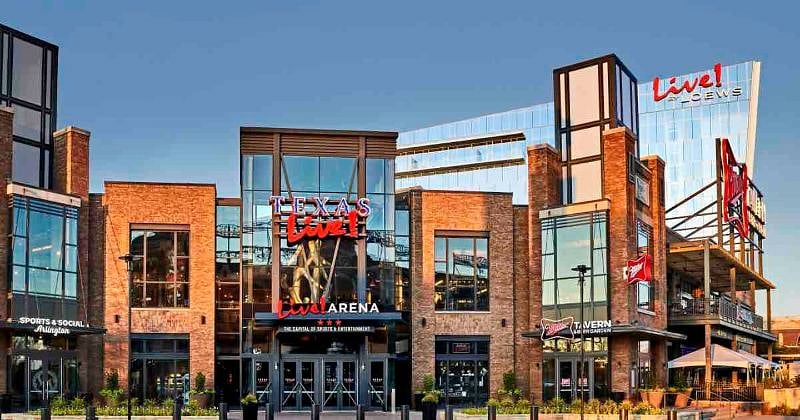 Texas Live! Rangers Stadium in Arlington: Vibrant Entertainment district with Sports Bars, Shops, Concerts, etc. (6.5 miles)
