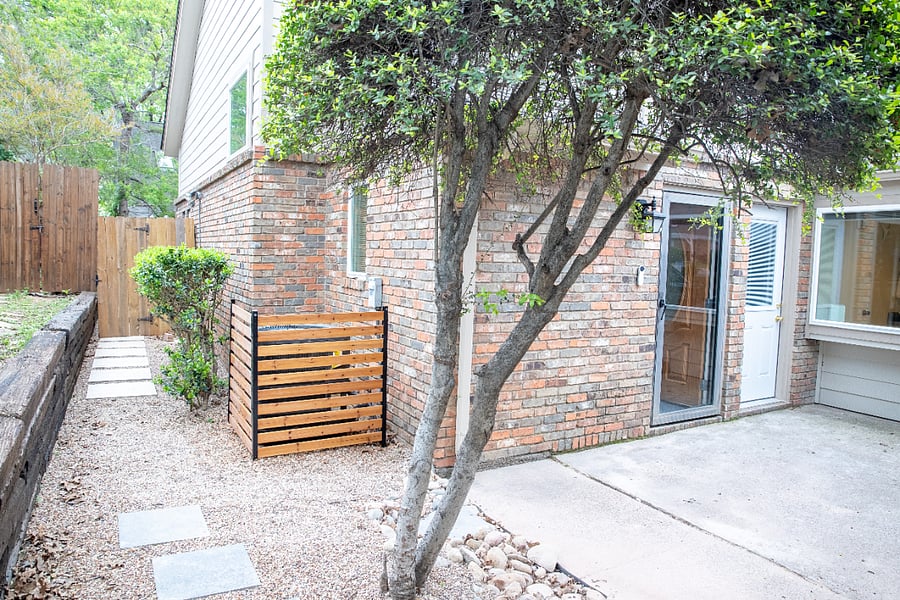 Front, and optional Private entrance
