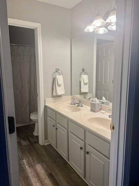 Tenant shared bath with double vanity.