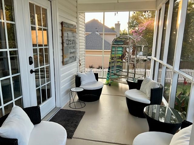 Screened in portion of back porch.  Common area.