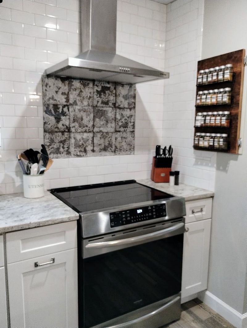 Kitchen supplies furnished including utensils, dishes, pots and pans, air fryer, toaster, hand mixer, Keurig coffee maker with pods