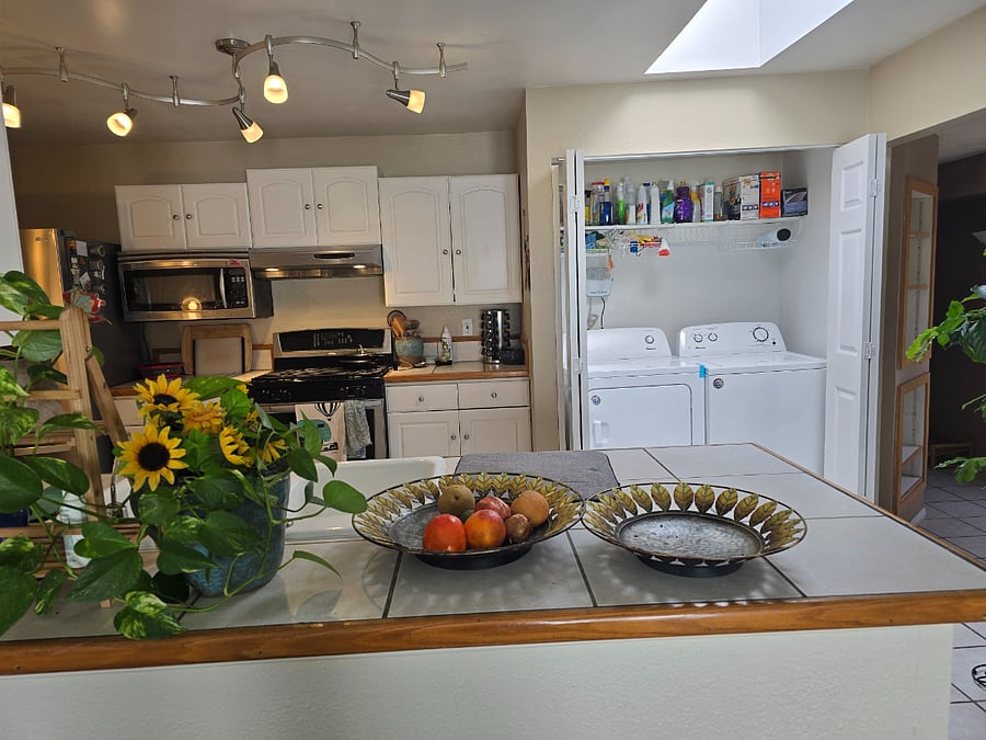 Laundry Closet in Kitchen