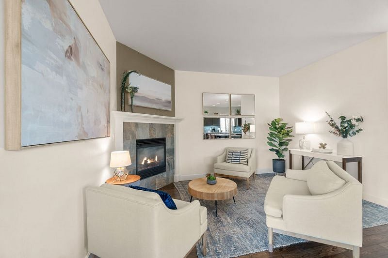 Cozy up by the fire.