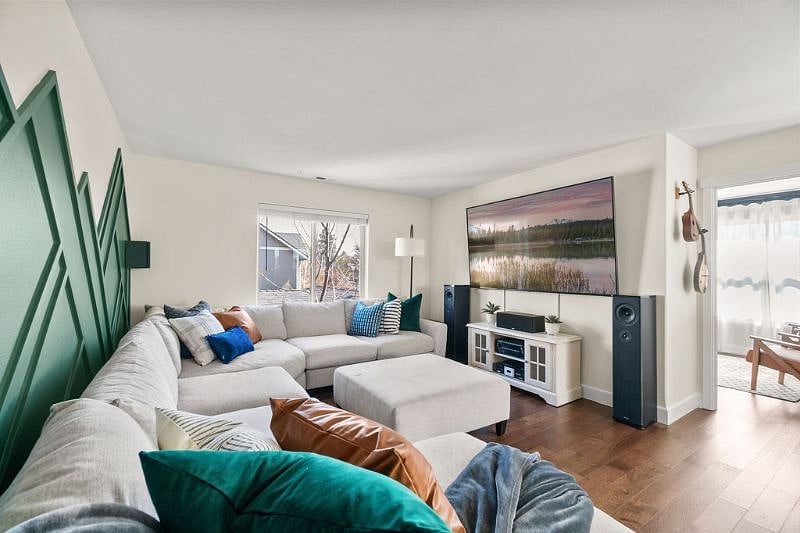 Massive couch for the whole family to enjoy.