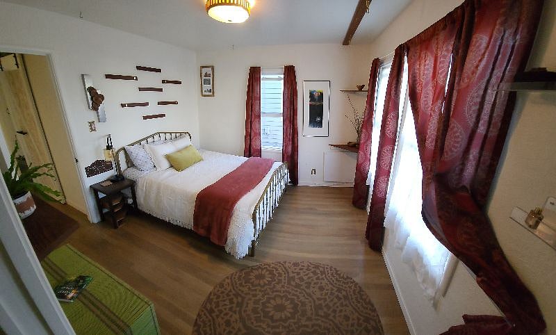 Bedroom with incredibly comfortable Purple Brand queen mattress