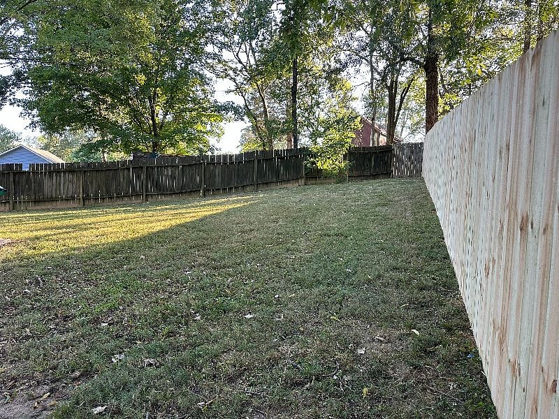 Large fenced back yard
