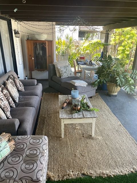 Back patio.