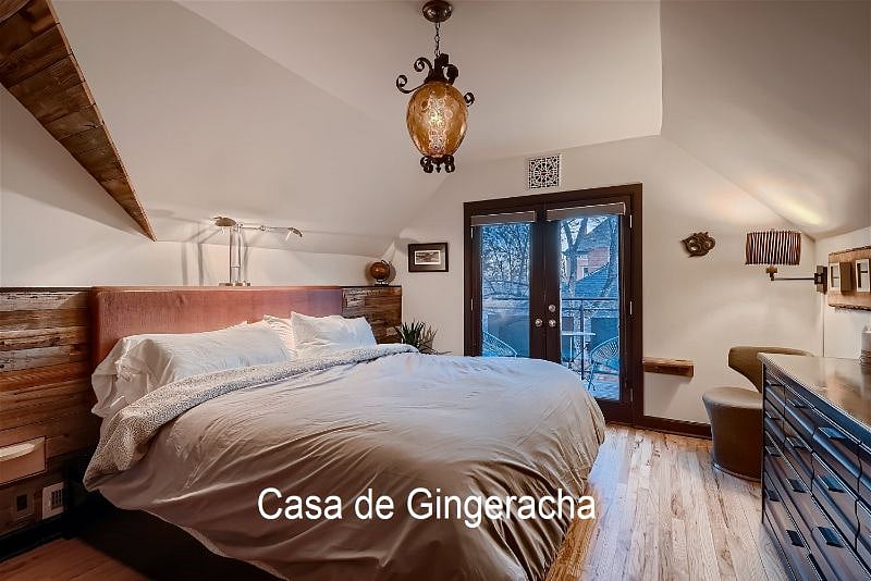 Master bedroom with balcony