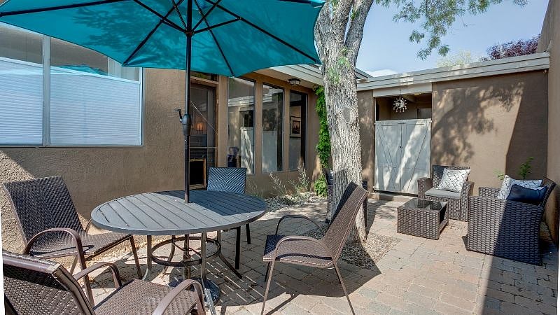 Enclosed private patio