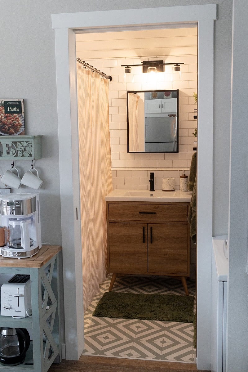 Bathroom vanity and medicine cabinet