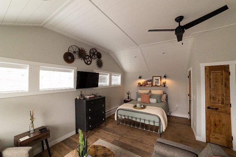 Queen sized bed