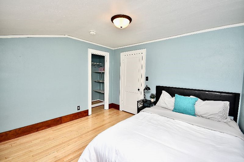 Upstairs queen-size bed #3. 