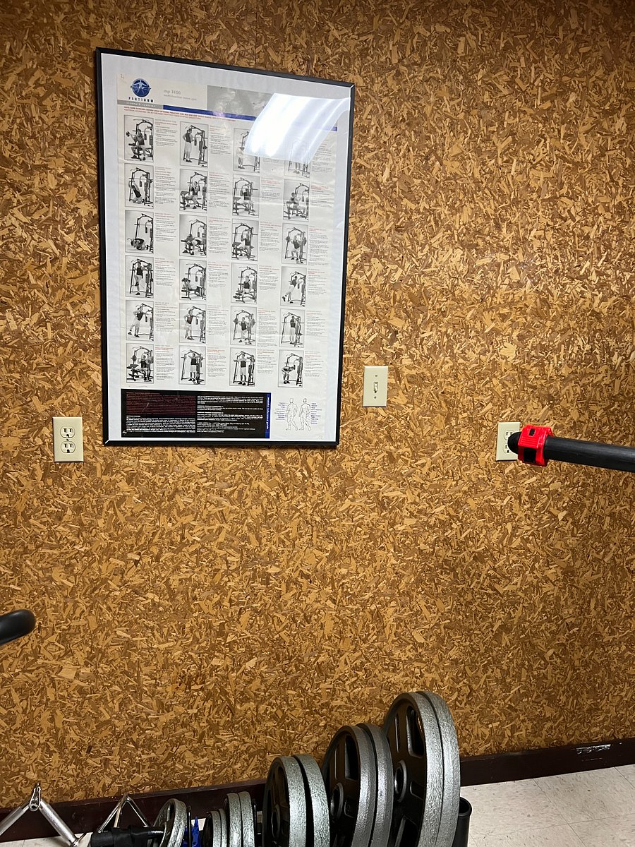 Instructions in private gym room for using equipment.