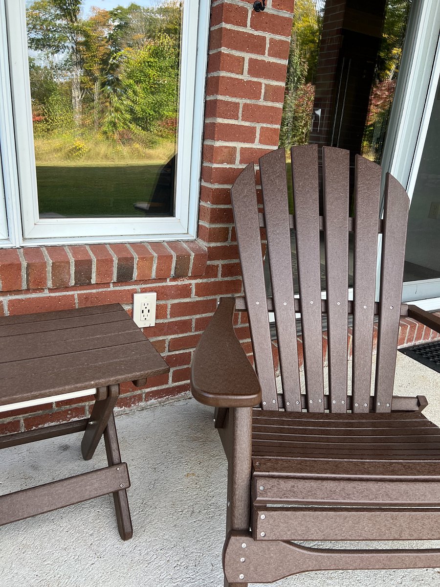 Sit outside on private patio and work on laptop or phone with a outdoor plug/usb if needed.