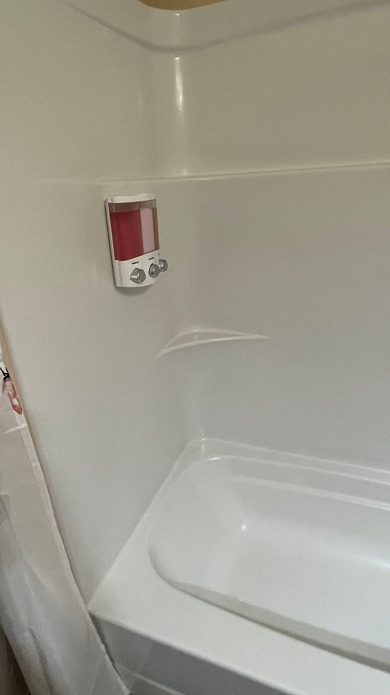 Master Bathroom--shampoo, conditioner, and body wash