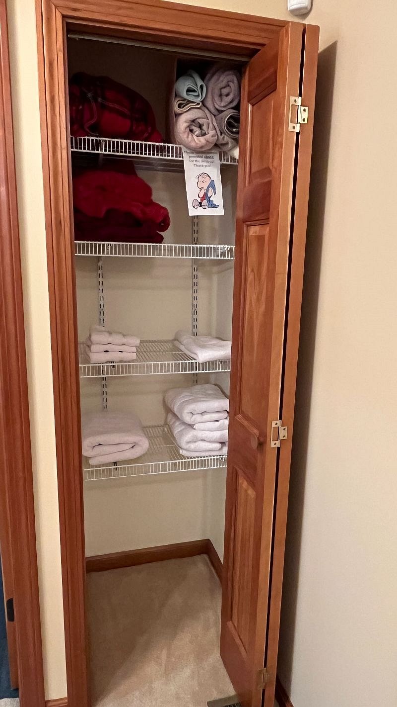 Hallway linen closet.