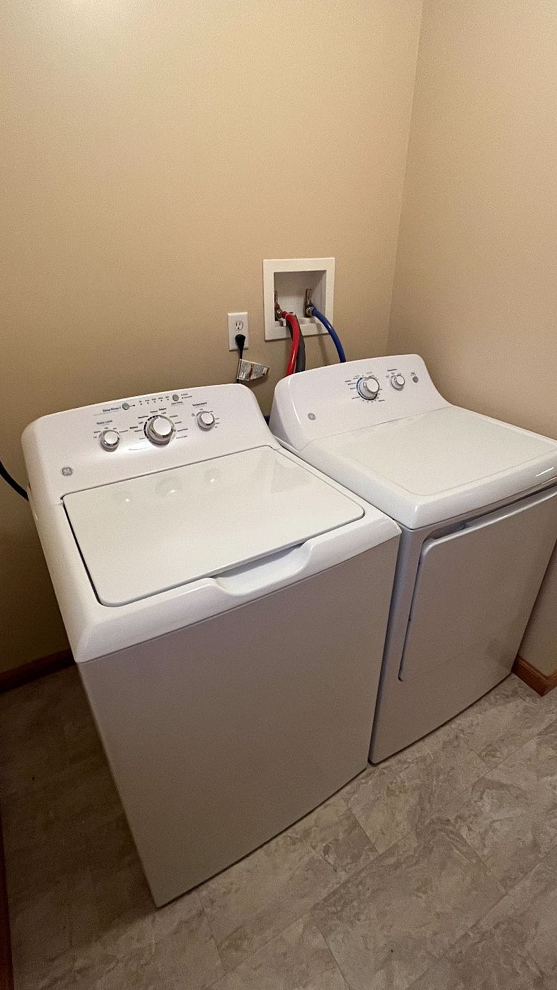 Brand new washer and dryer provided.
