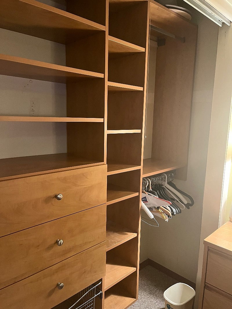 Ample Closet space with dresser and 1 stand alone dresser