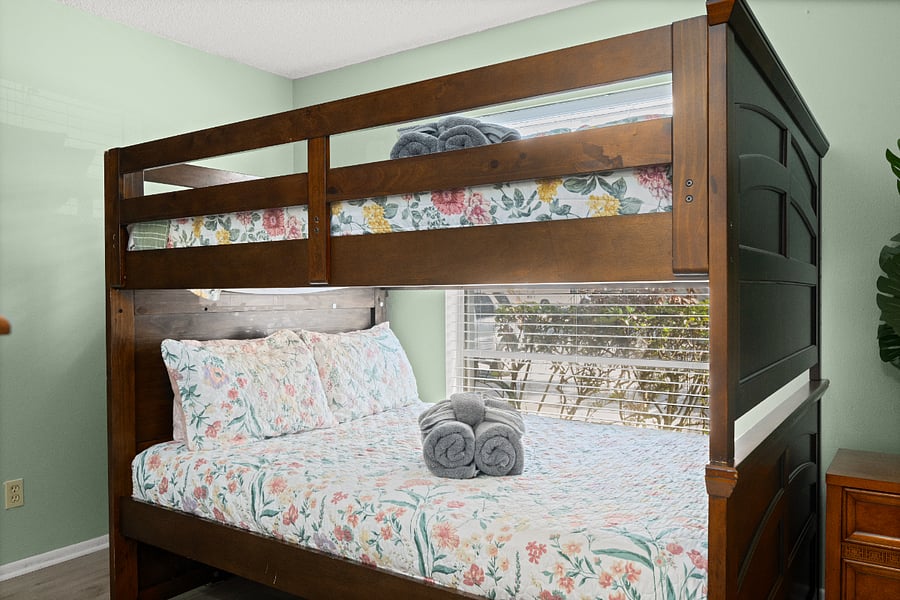 2nd bedroom, FULL SIZE BEDS, sleep 2 adults each. 
