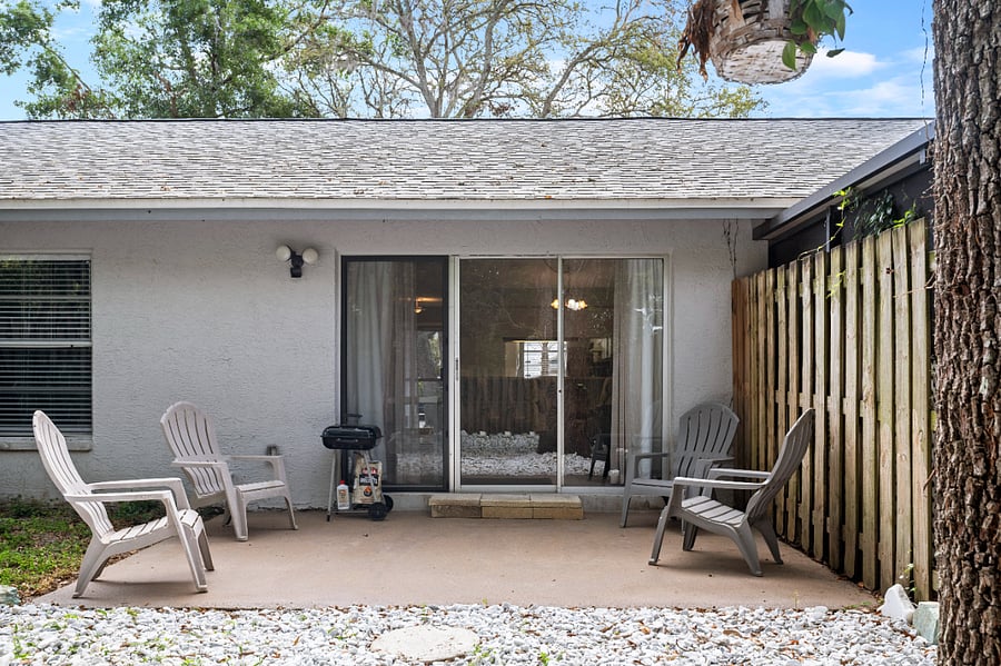Fire up the good times in your private backyard patio, complete with a BBQ grill