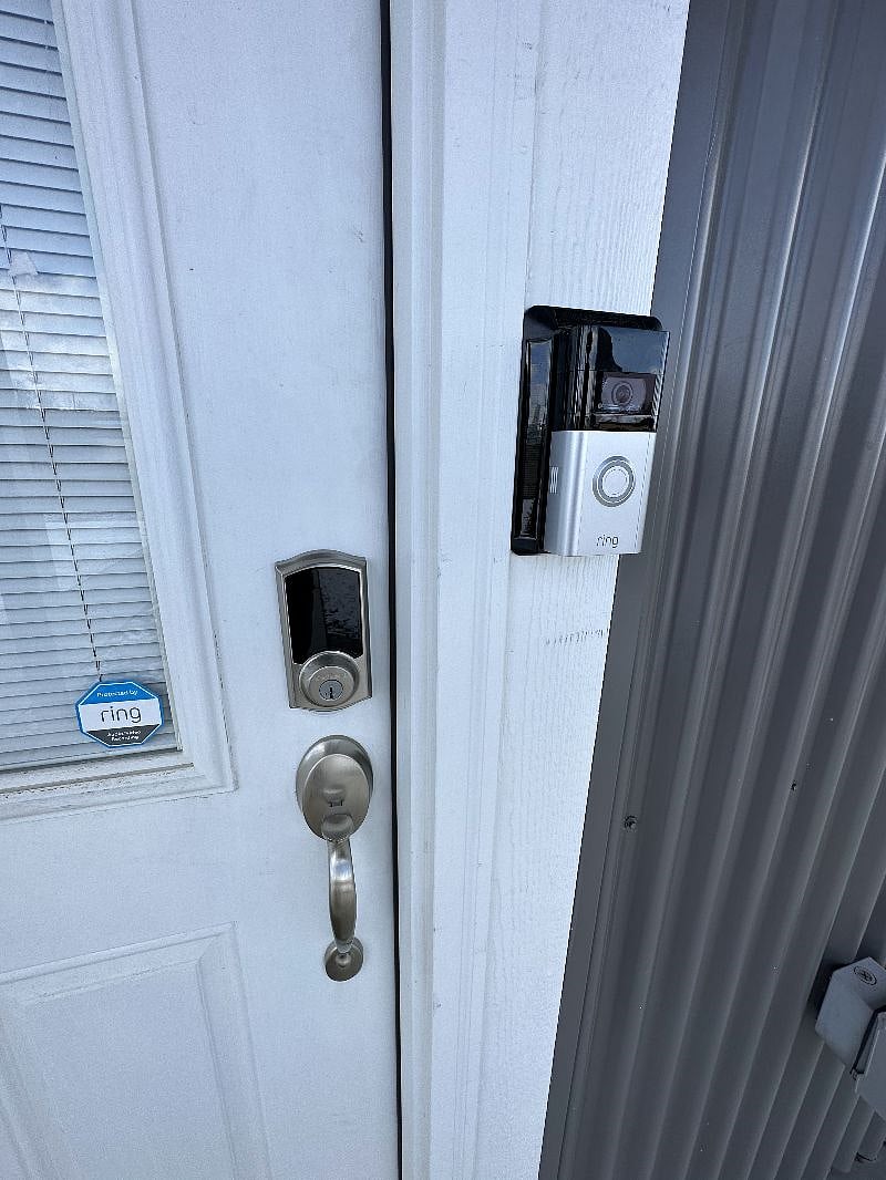 Front door keyless entry and Ring doorbell