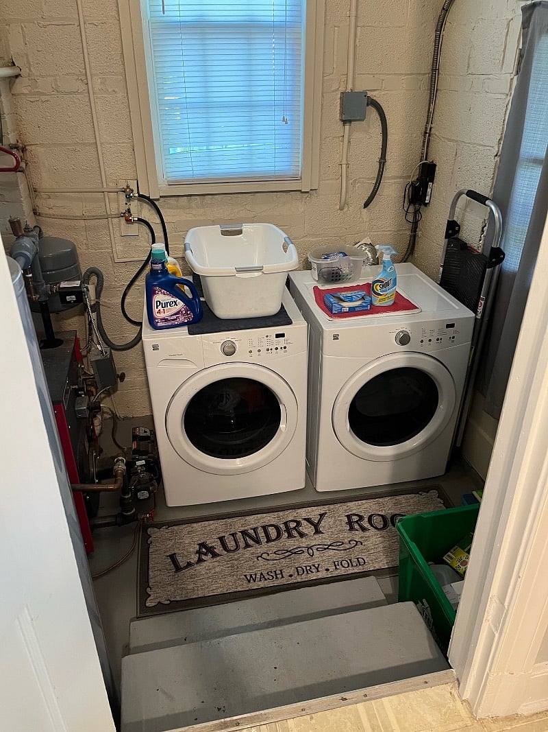 Washer and Dryer located in utility room adjacent to kitchen