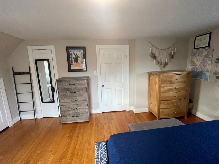 Master bedroom includes 2 dressers and closet space