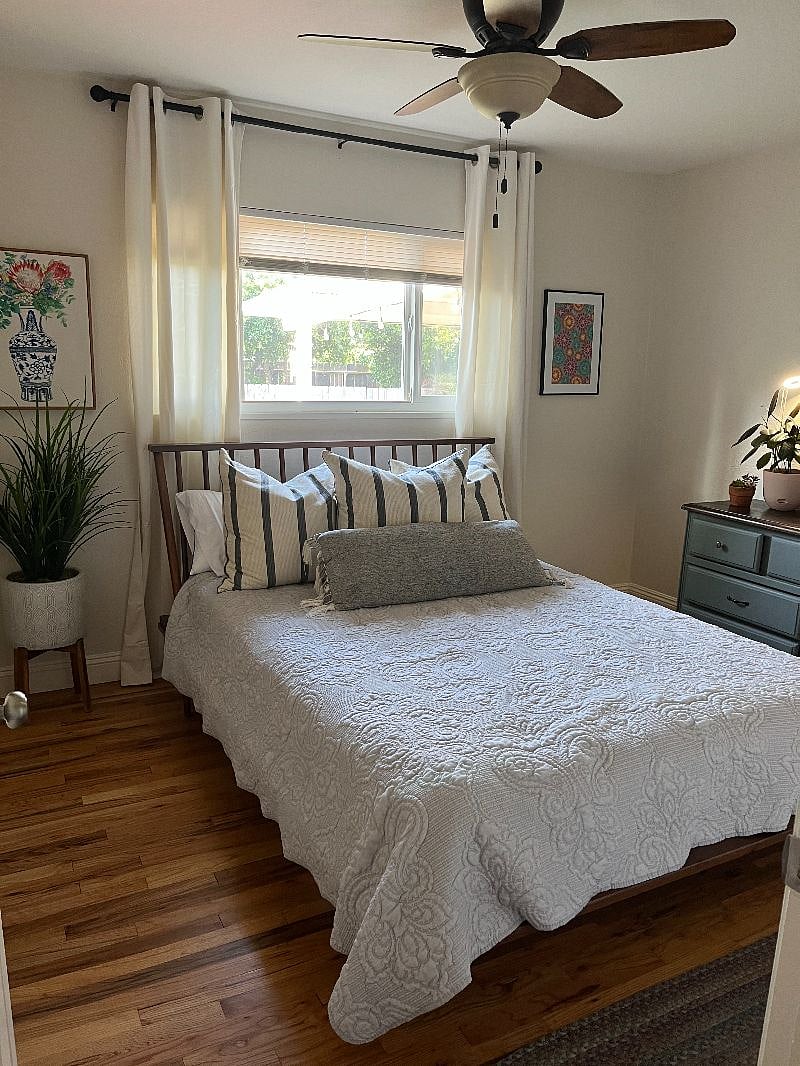 The rental bedroom.