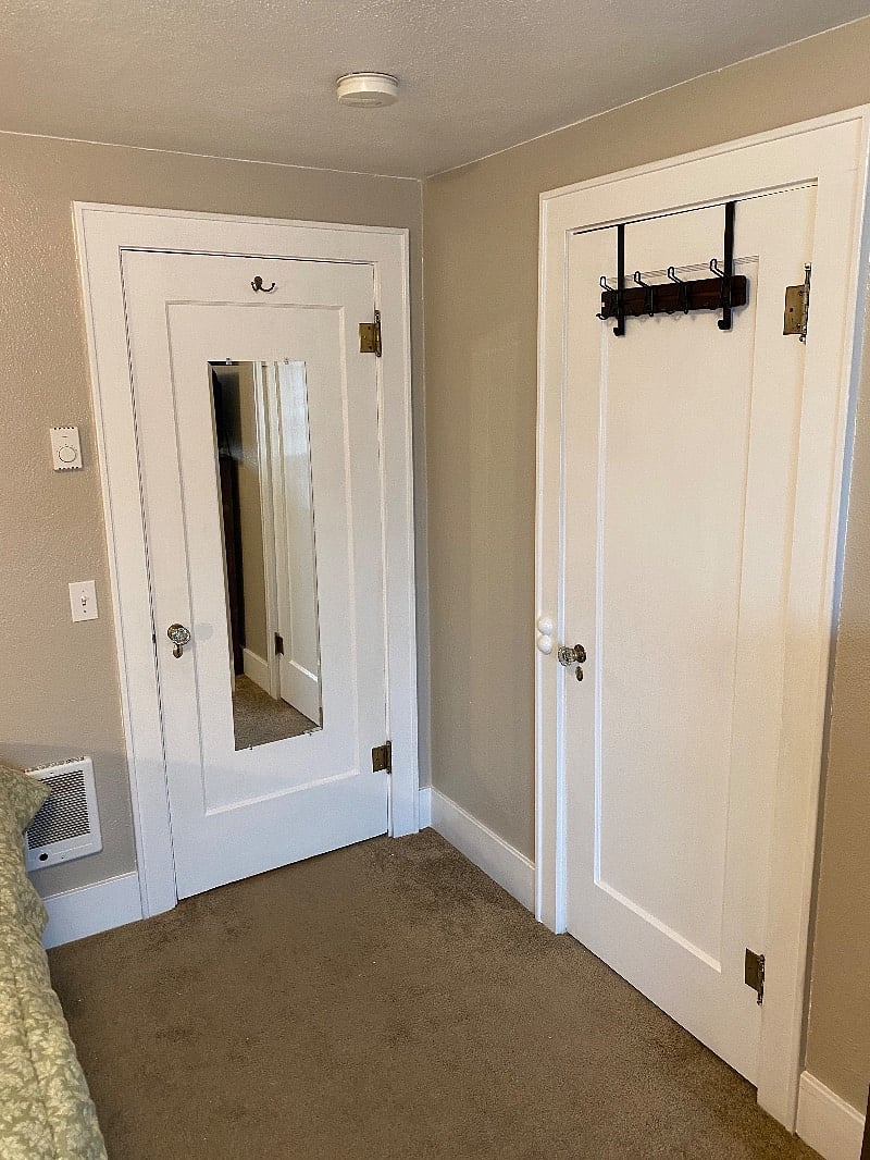 Bedroom and closet door