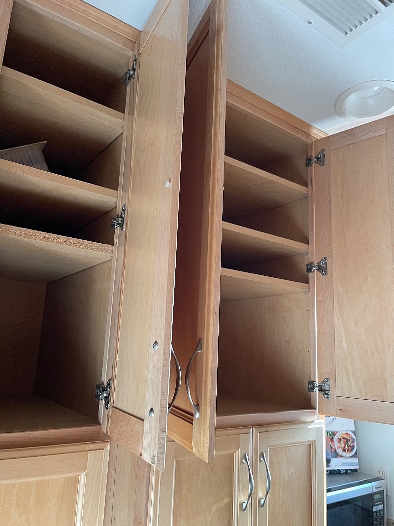 Above closet storage area