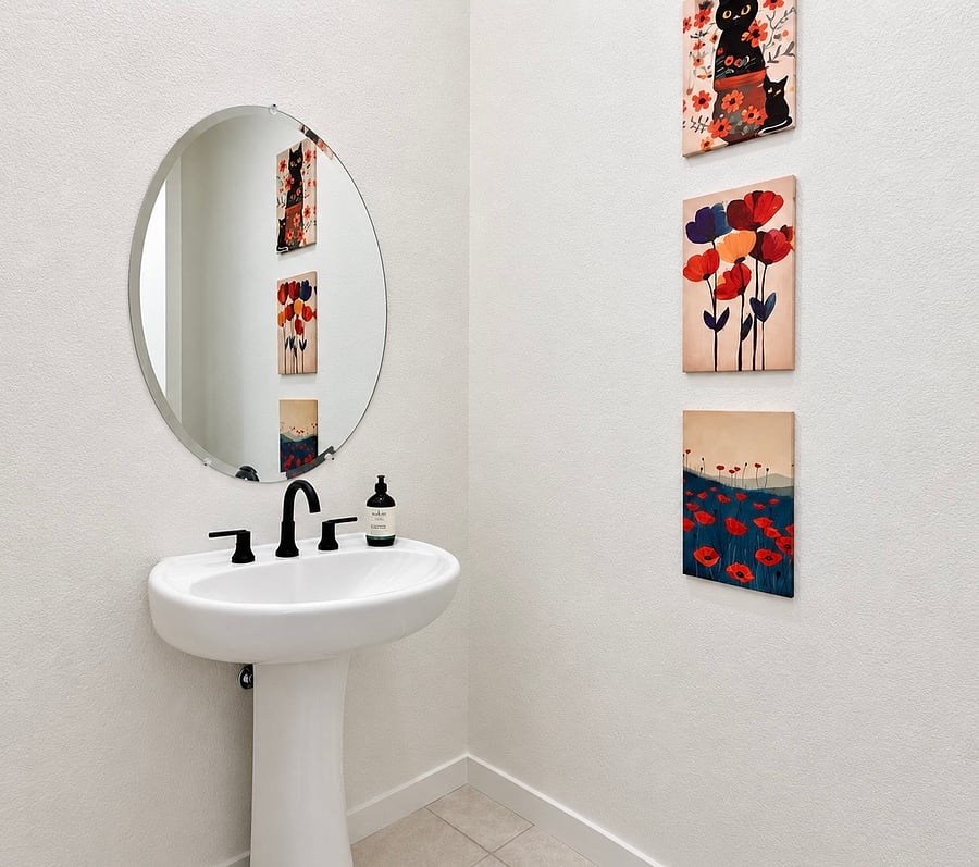 Shared half bathroom