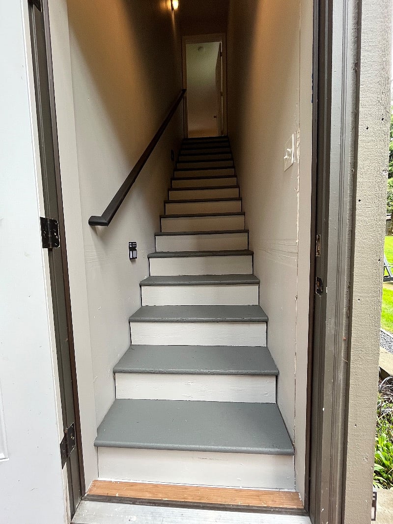 Stairs up to Country City Cottage!