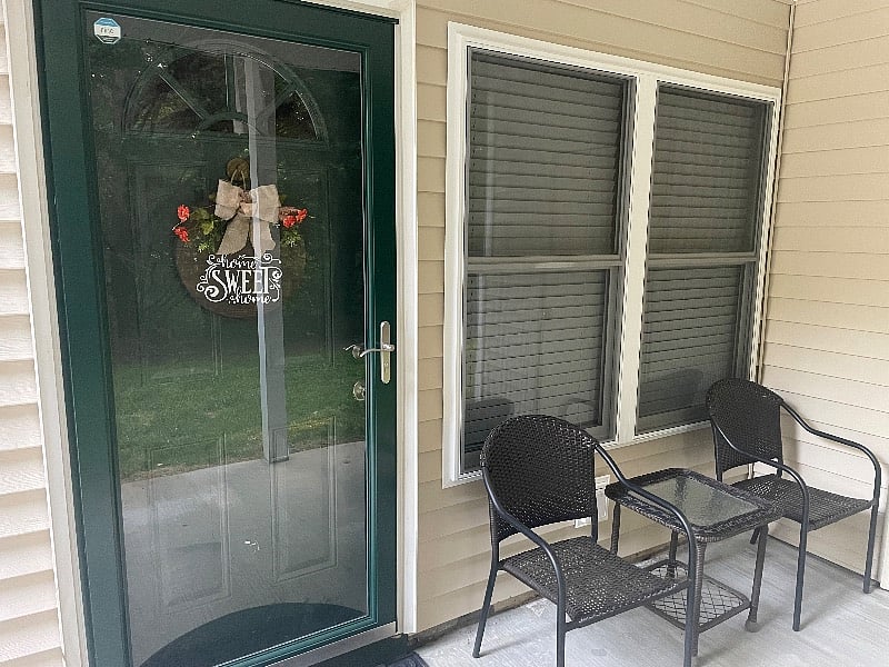 Front door and porch 