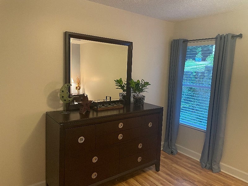 Extra large dresser for your personal belongings in guest second bedroom 
