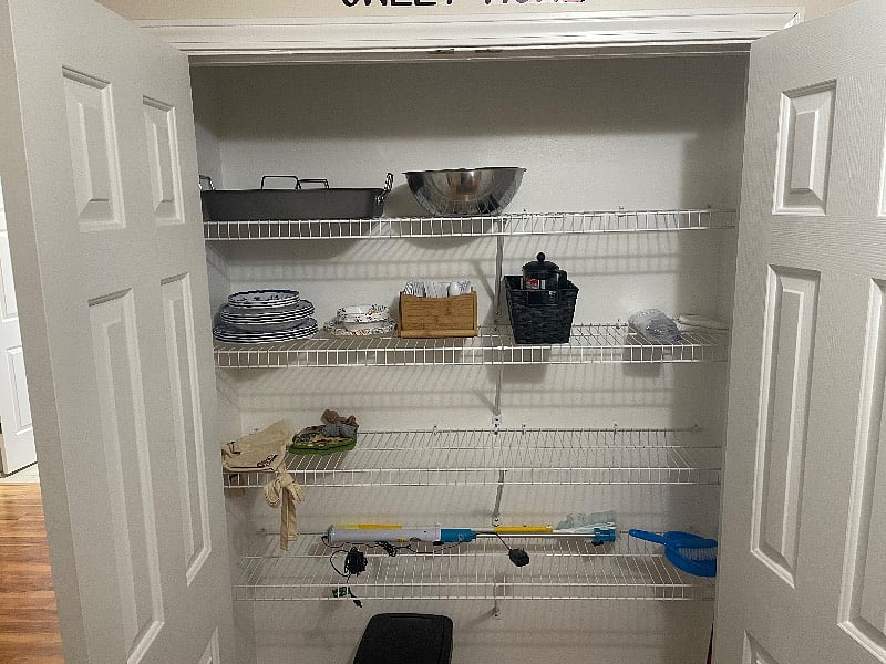 Extra large full wall kitchen pantry 