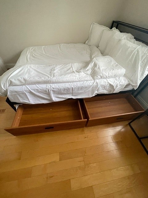 Two drawers underneath the bed for storage