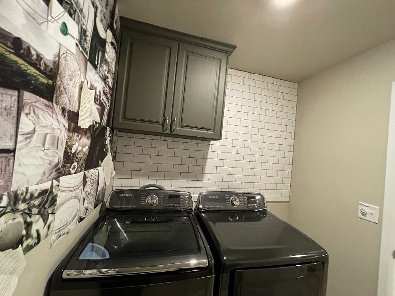 Laundry room right off the landing